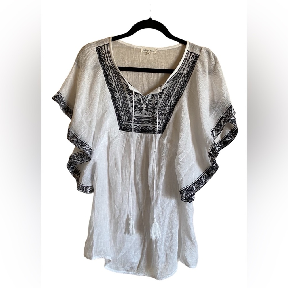 Women’s Indigo Blue Boho Dress Coverup Dress M